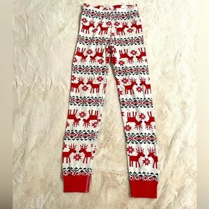 Hanna Andersson holiday reindeeer pajama bottoms 100% organic cotton sz 8 kids